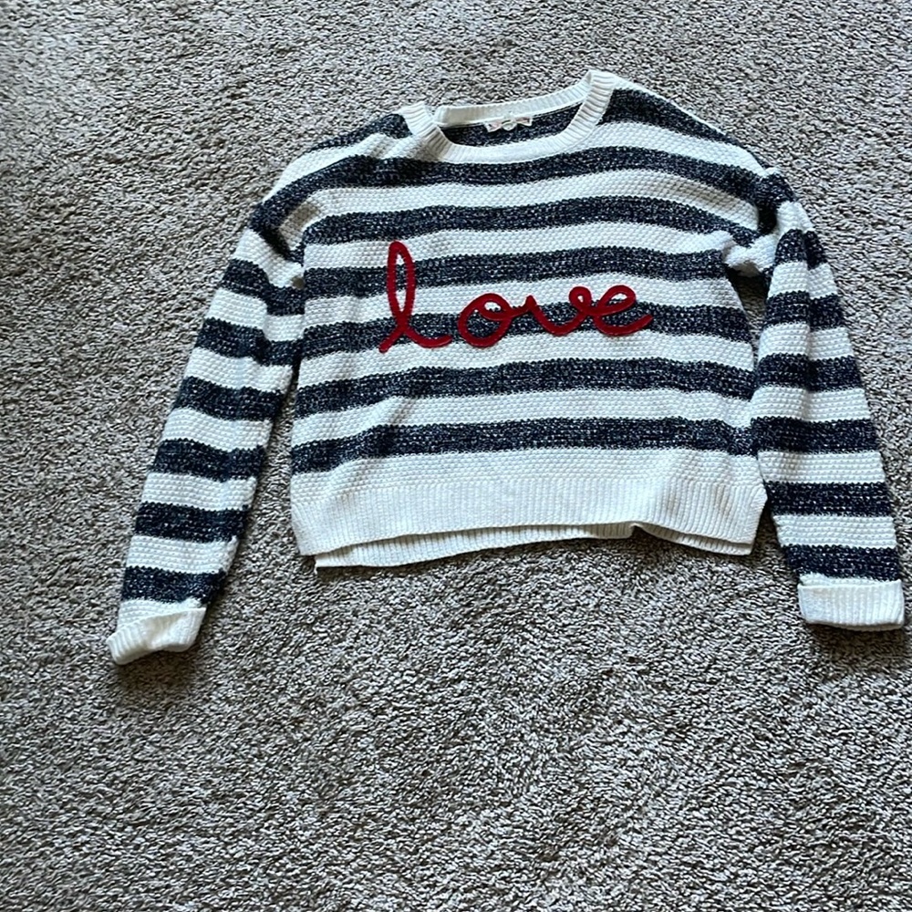 Cropped striped sweater - Picture 1 of 4
